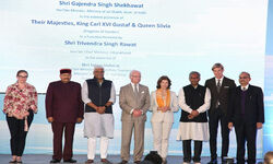 CM, Uttarakhand and Minister of Jal Shakti, GoI dedicate the Sarai Project in presence of King and Queen of Sweden, Minister of Jal Shakti, Chief Minister of Uttarakhand, NMCG, National Mission for Clean Ganga, Hybrid Annuity, nmcg completed India-s- first HAM project in sewerage sector at Sarai, Haridwar before scheduled time CM, Uttarakhand and Minister of Jal Shakti, GoI dedicate the Sarai Project in presence of King and Queen of Sweden, Minister of Jal Shakti, Chief Minister of Uttarakhand, NMCG, National Mission for Clean Ganga, Hybrid Annuity, nmcg completed India-s- first HAM project in sewerage sector at Sarai, Haridwar before scheduled time