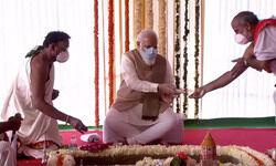 PM नरेंद्र मोदी ने भूमि पूजन के बाद किया नए संसद भवन का शिलान्यास