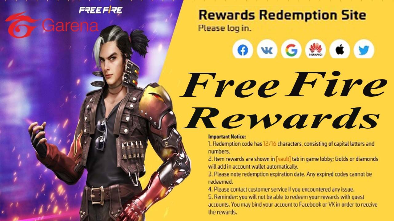 Free Fire Redeem Code and Link For FF Reward